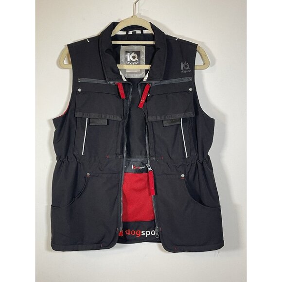 IQ Dogsport Dog Training Vest German Made Toy Pockets Black Red Unisex Size XS - Picture 1 of 9